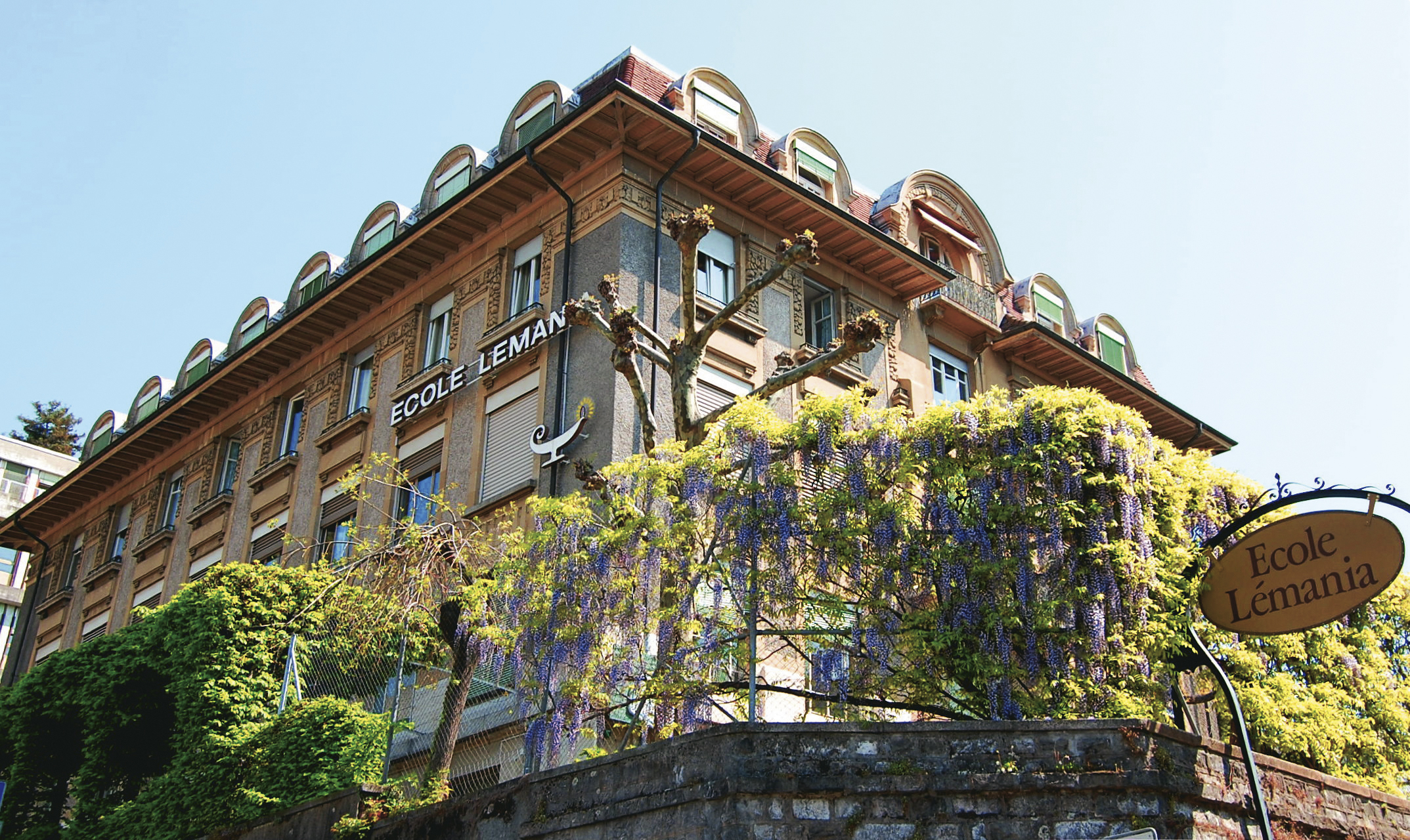Lémania School campus view in Lausanne, Switzerland