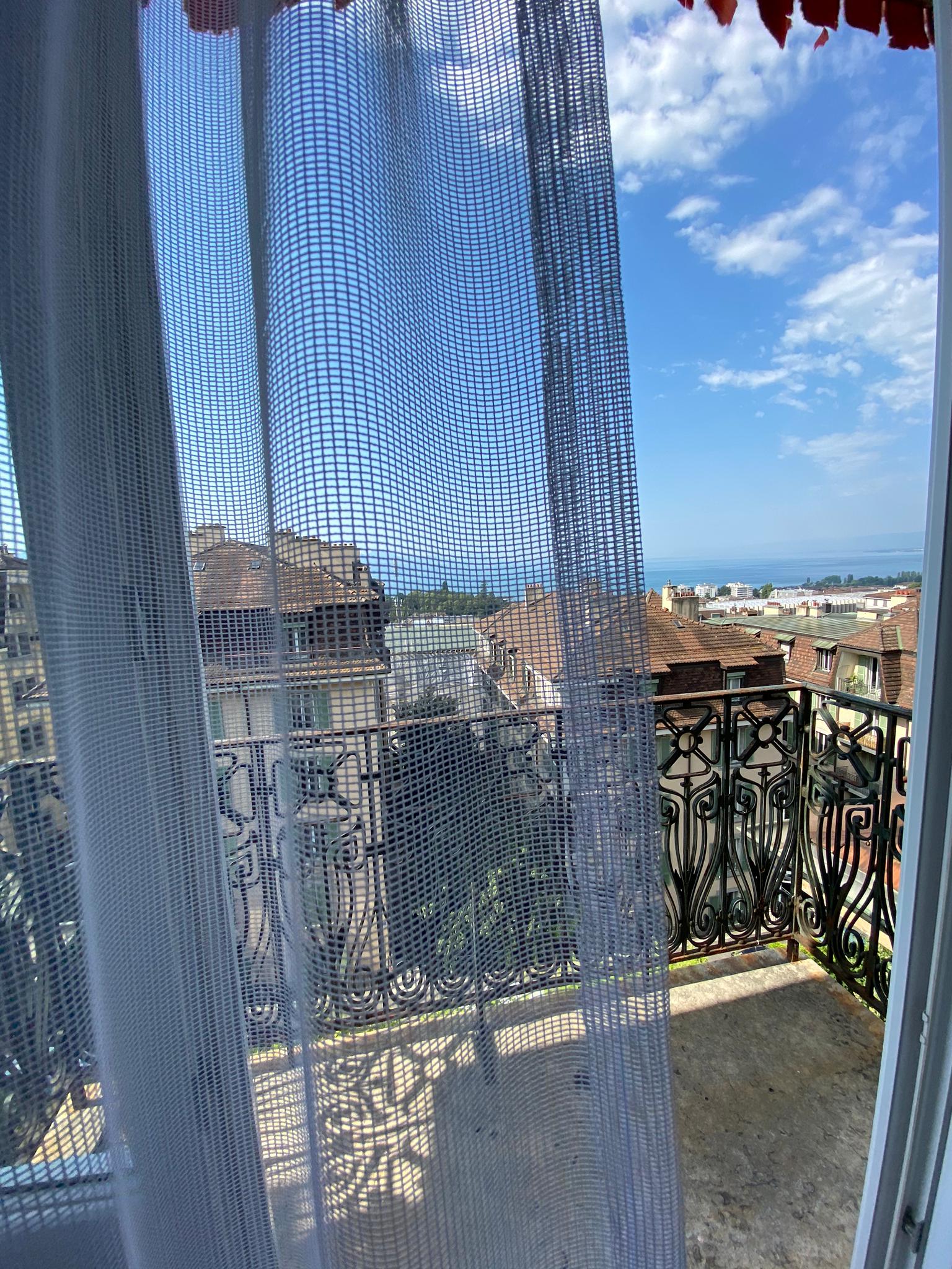 Panoramic view from the boarding house, Lausanne summer camp stay